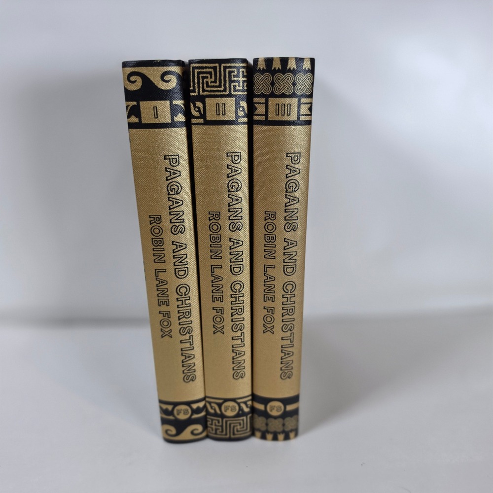 Folio Society Pagans and Christians Robin Lane Fox 3 Vol Set Illustrated Gold